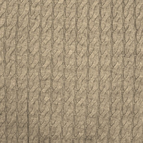 Strickstoff„Nordic Cable Matilda“ – Zopfmuster,  khaki meliert